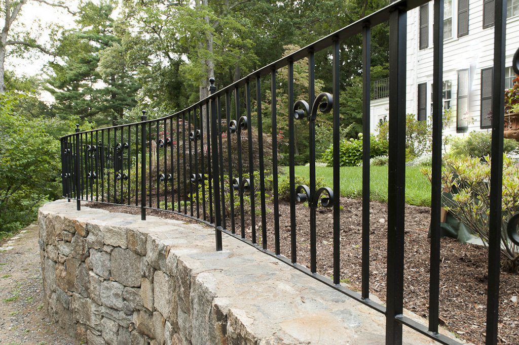 Wrought Iron Large Decorative Railing  (Access Road View)