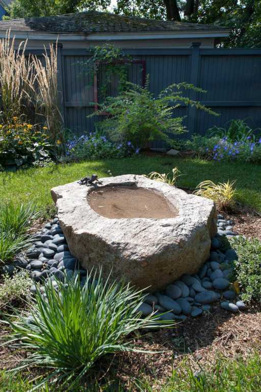 Stone Basin Water Feature and Doggie Bowl
