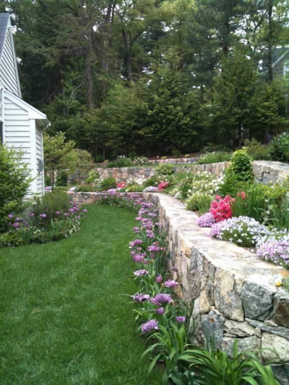 Terrace Retaining Walls Late Spring